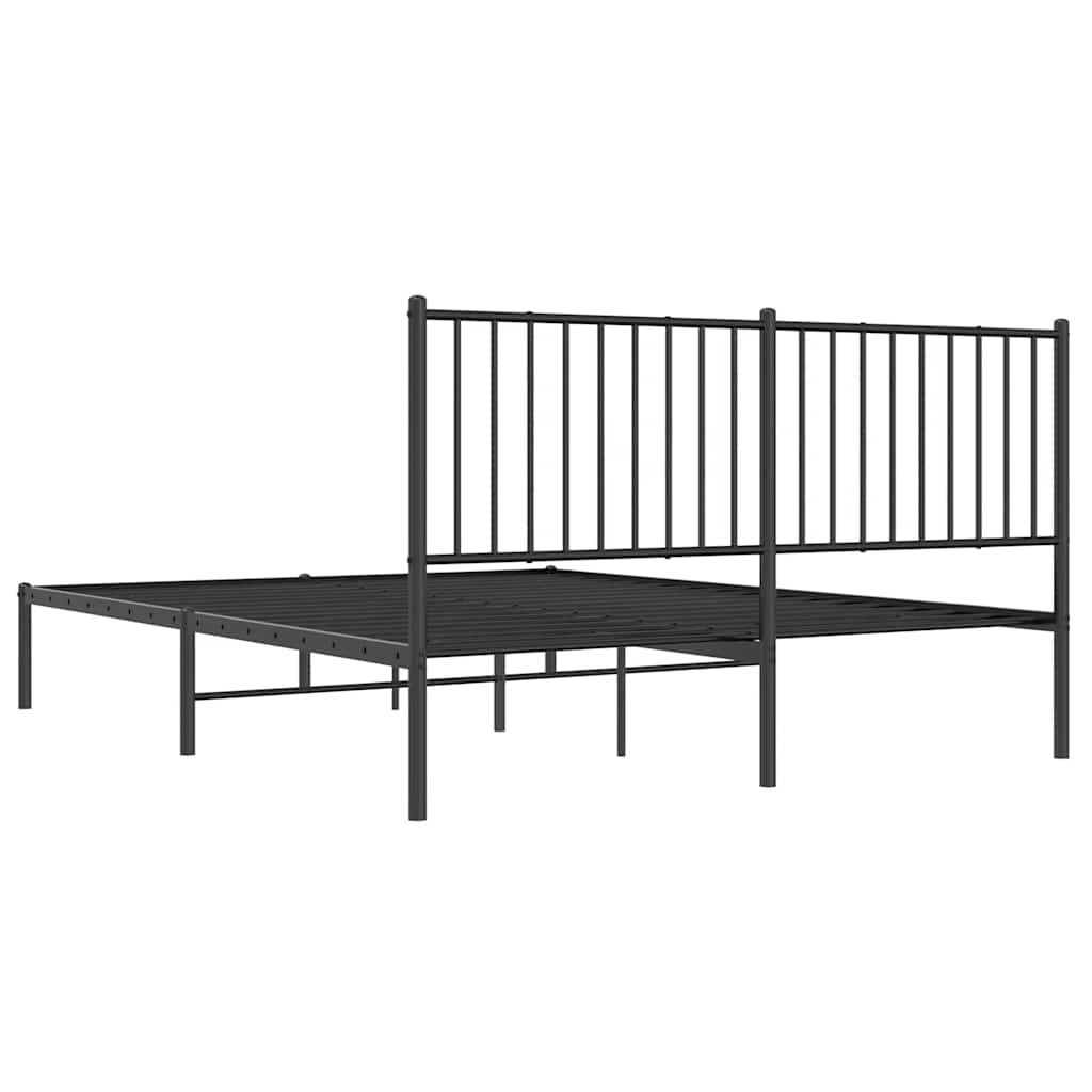 Bettgestell Metall Schwarz 75x190 cm