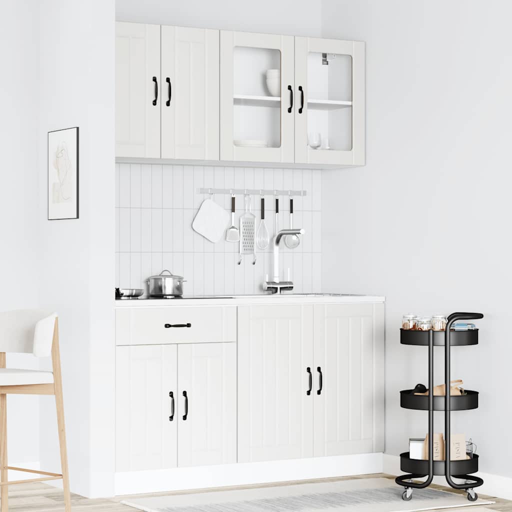 4-tlg. Küchenschrank-Set Lucca Weiß Holzwerkstoff