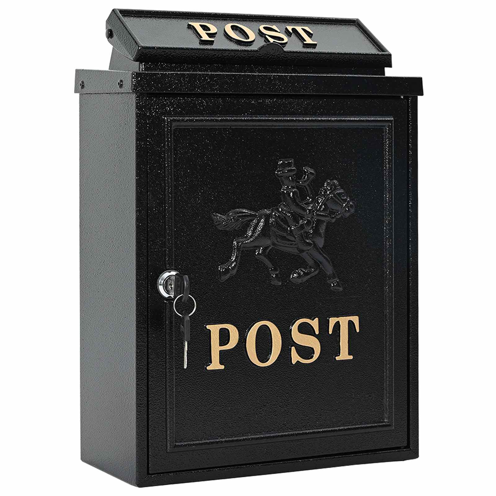 Wandmontierter Briefkasten Grün 29 x 13 x 41 cm Gussaluminium