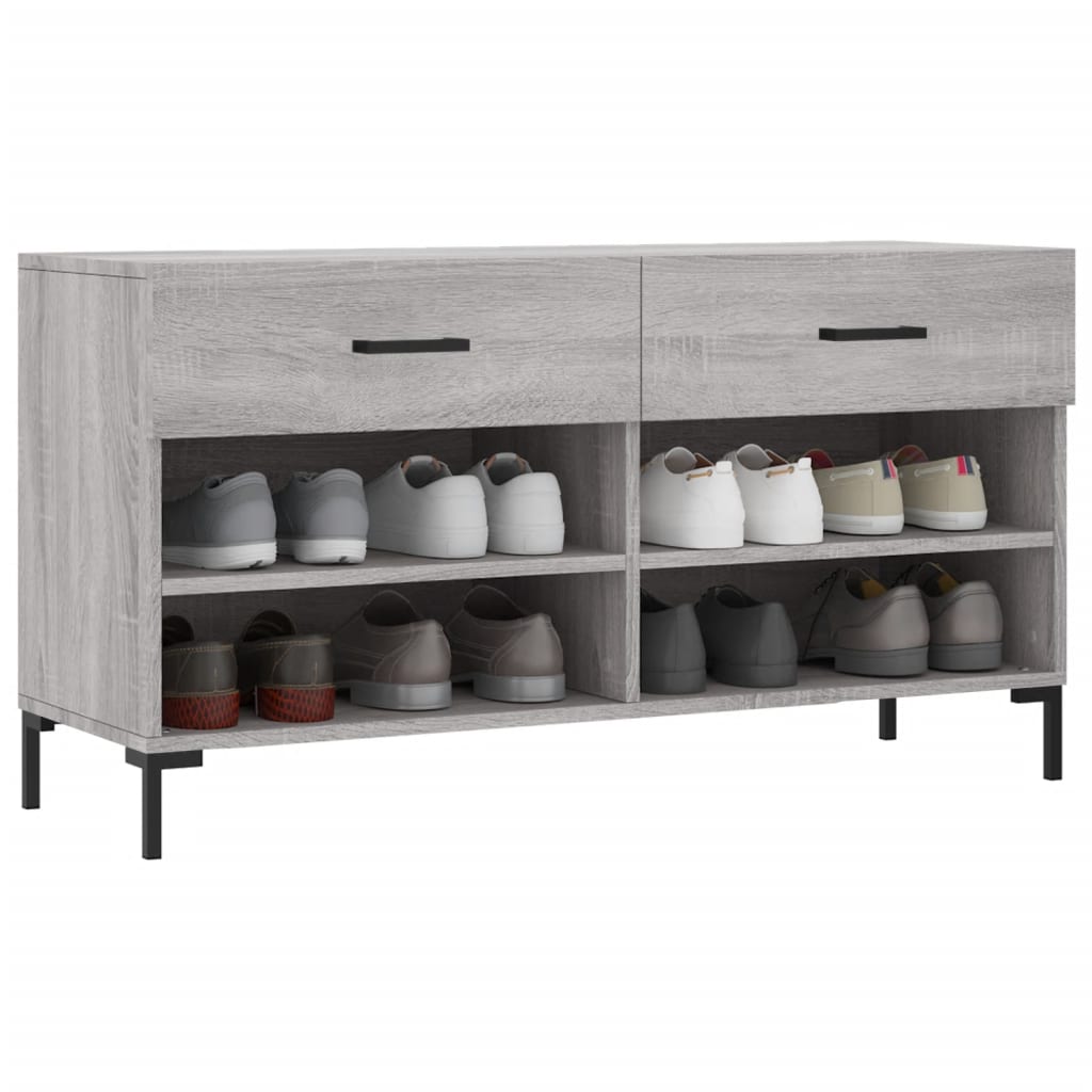 Schuhbank Weiß 102x35x55 cm Holzwerkstoff