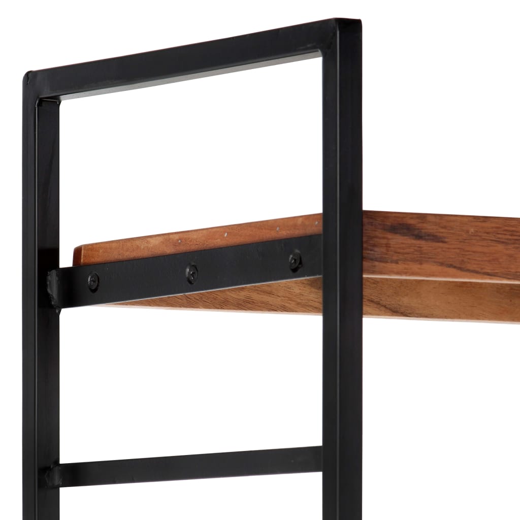 Bücherregal 4 Ebenen 124x30x180 cm Altholz Massiv