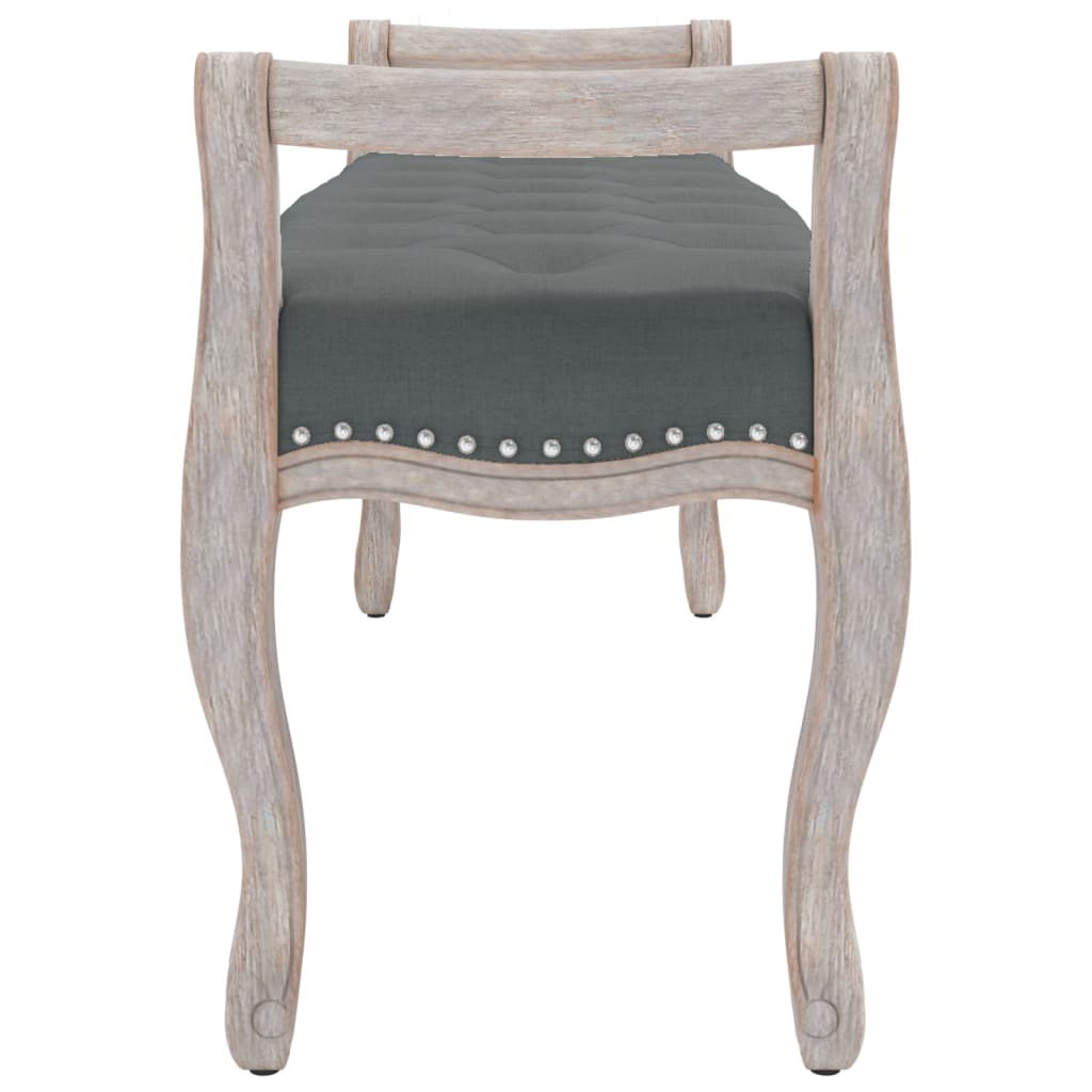 Sitzbank Hellgrau 110x45x60 cm Samt