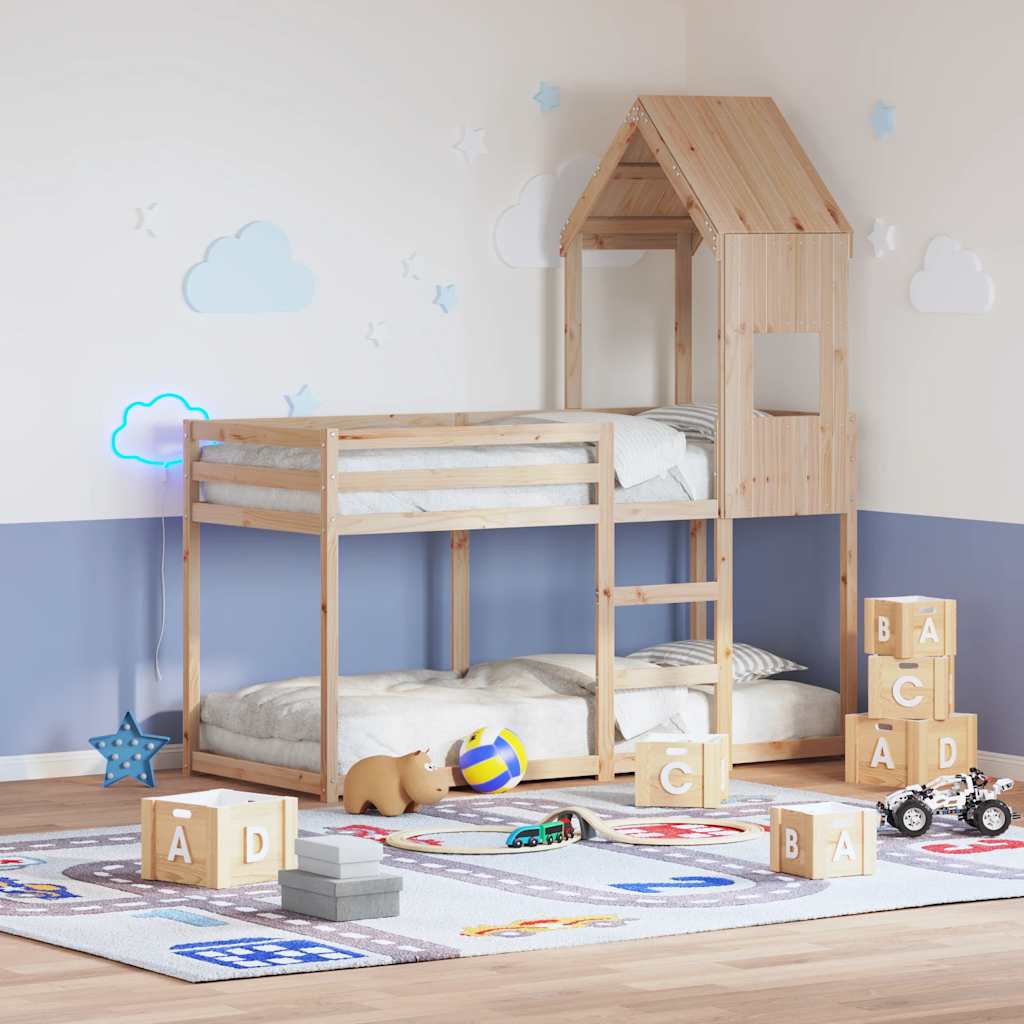 Dach für Kinderbett 60x89x134,5 cm Massivholz Kiefer