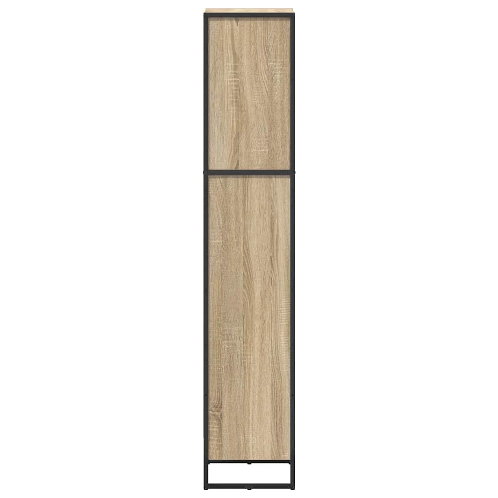 Bücherregal 2 pcs Schwarz Eichen-Optik 60 x 30 x 189,5 cm