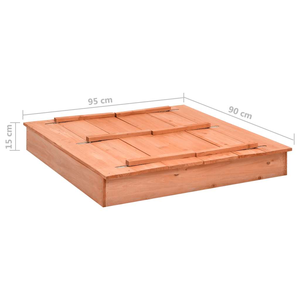 Sandkasten Tannenholz Weiß 95x90x15 cm