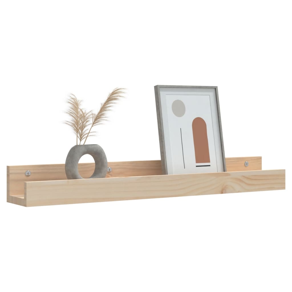 Wandregale 2 Stk. 50x12x9 cm Massivholz Kiefer