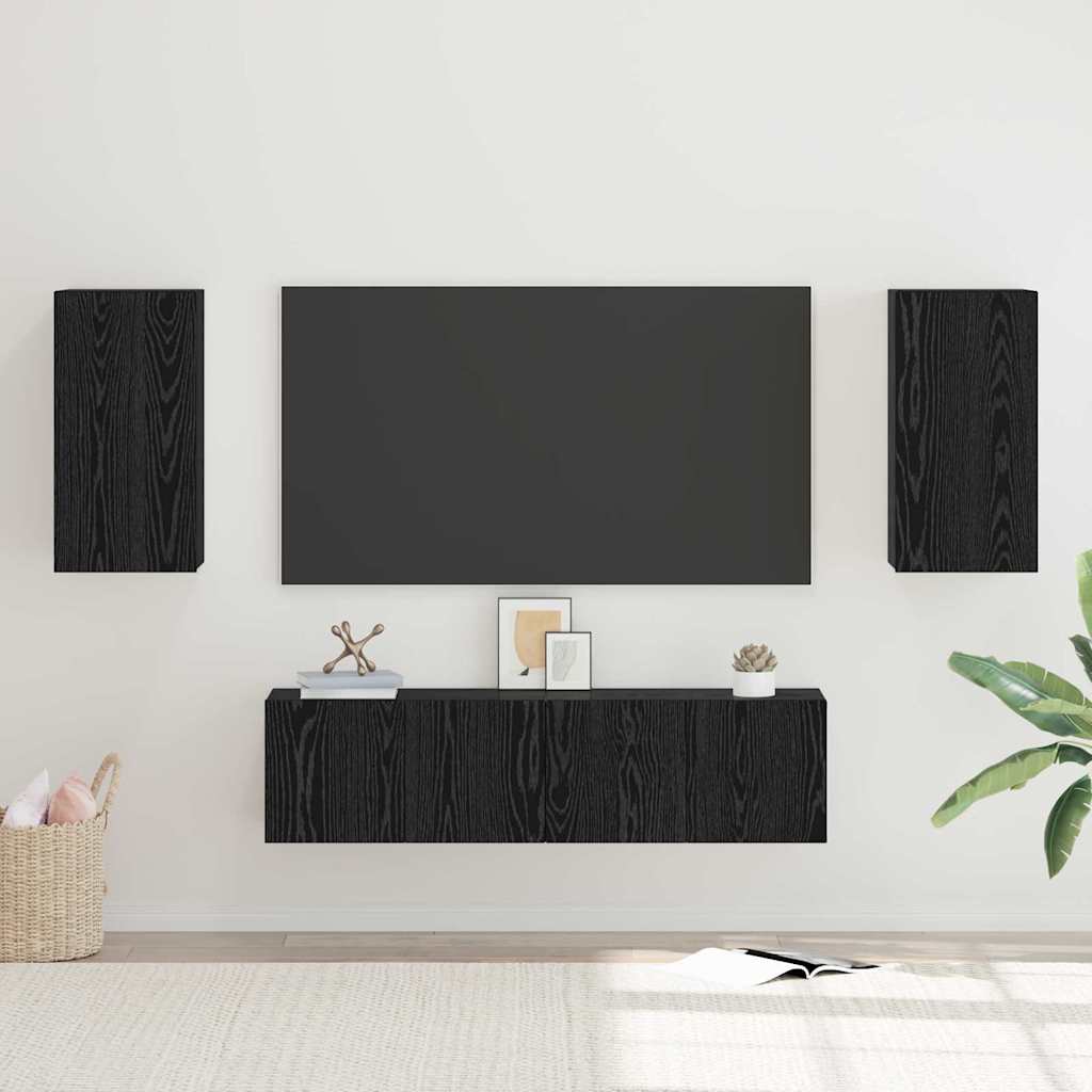 4-tlg. TV-Schrank-Set Weiß Holzwerkstoff