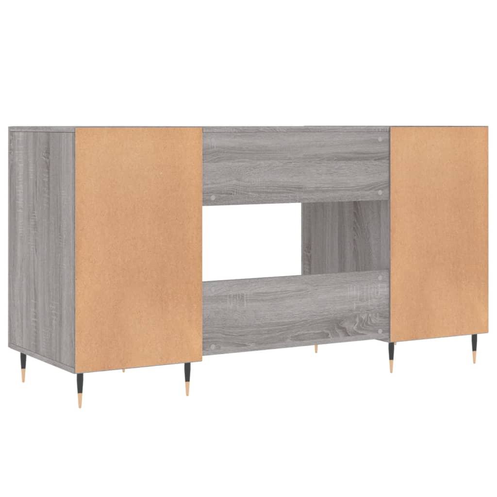 Schreibtisch Betongrau 140x50x75 cm Holzwerkstoff