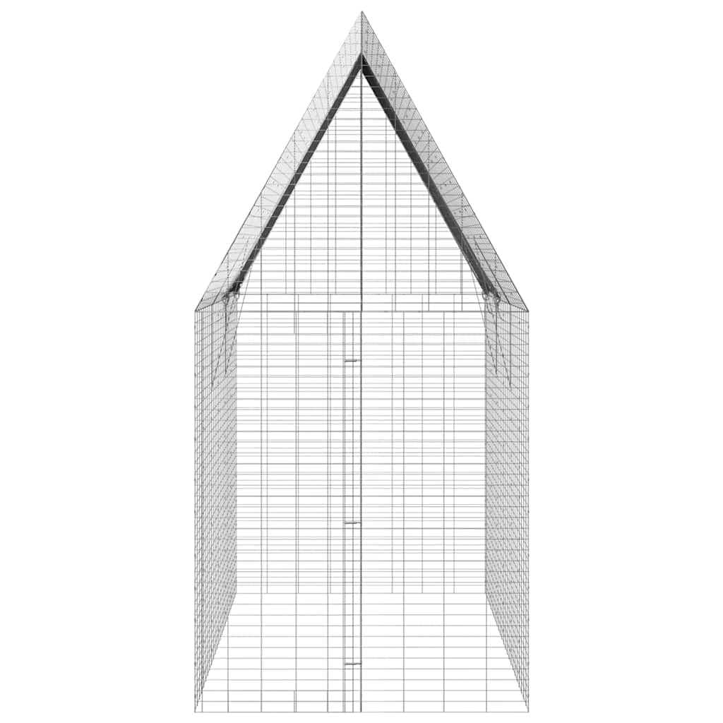Hühnerkäfig 2 pcs Silber 600 x 100 x 210 cm Verzinkter Stahl