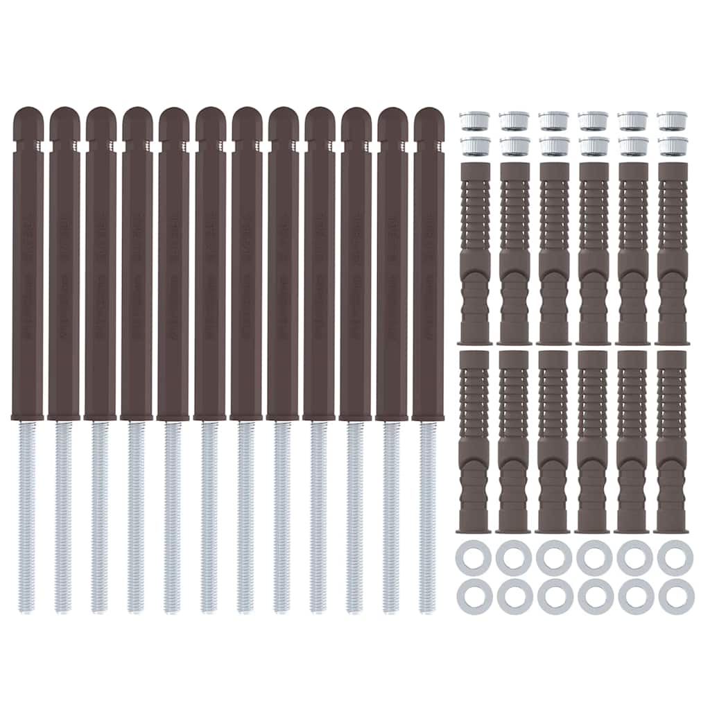 Schwebende Regalträger 12 pcs Beige Ø10 x 170 mm Stahl