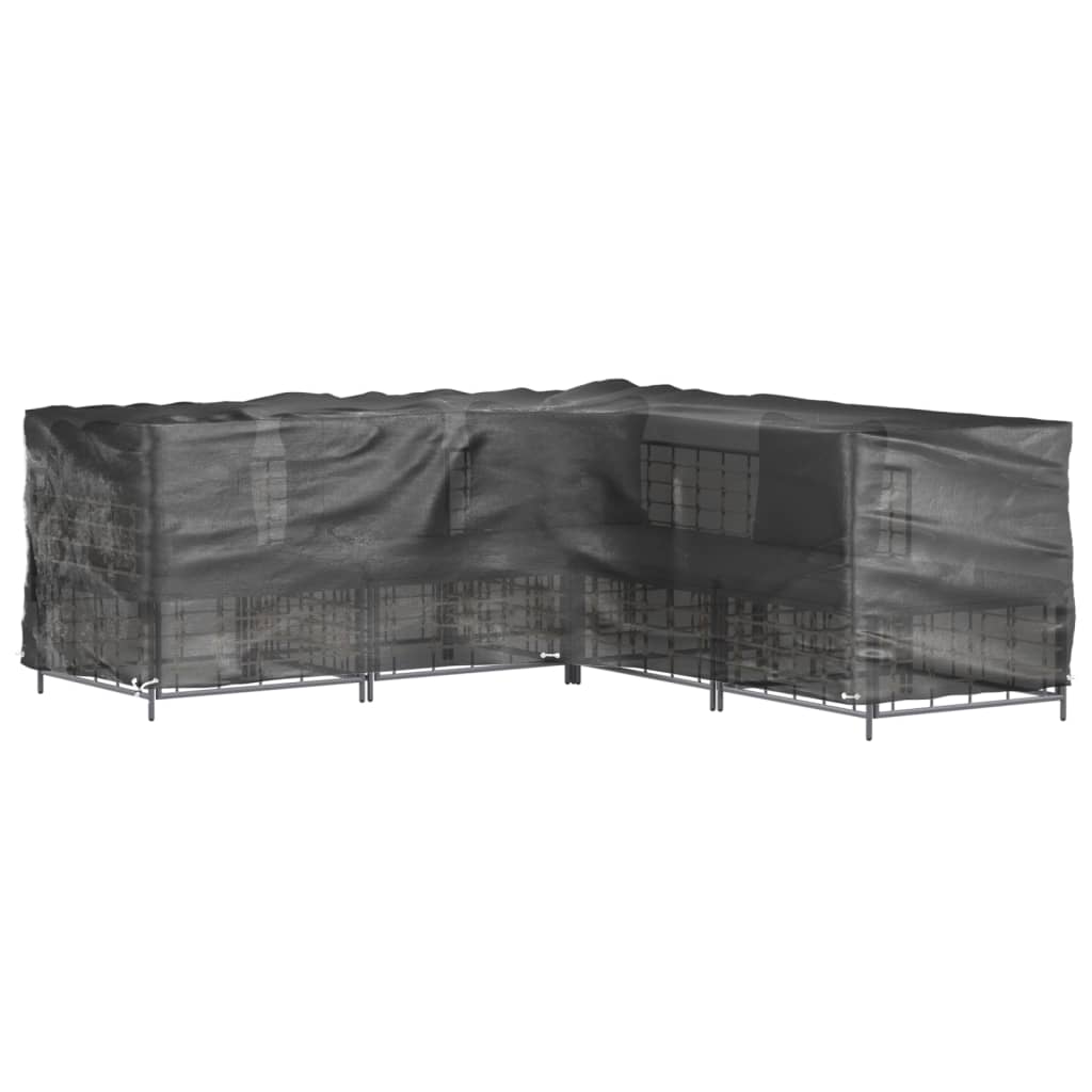 Gartenmöbel-Abdeckungen 2 Stk. L-Form 12 Ösen 250x250x90 cm