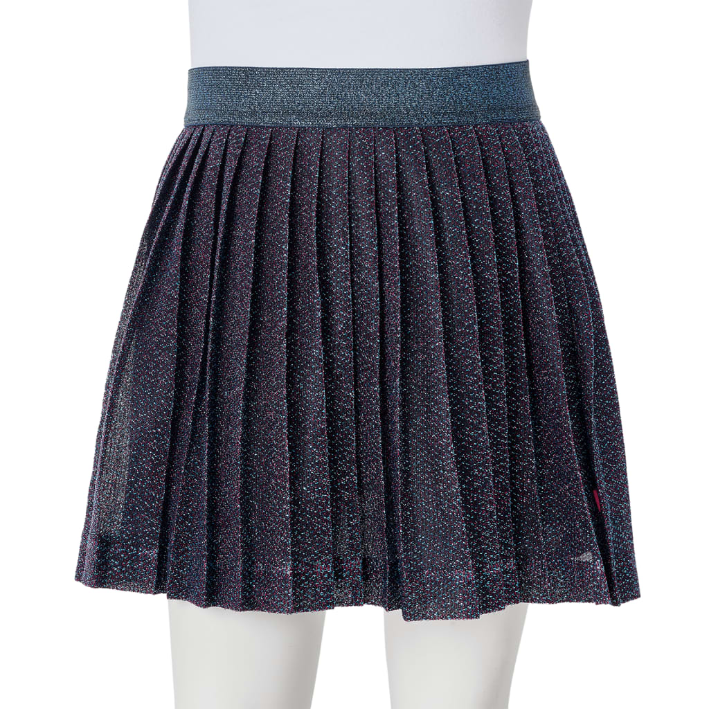 Kinderrock mit Glitzer Marineblau 128