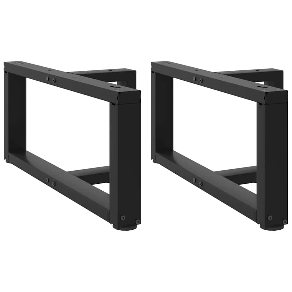 Couchtischbeine T-Form 2 Stk. Schwarz 30x25x(30-31) cm Stahl