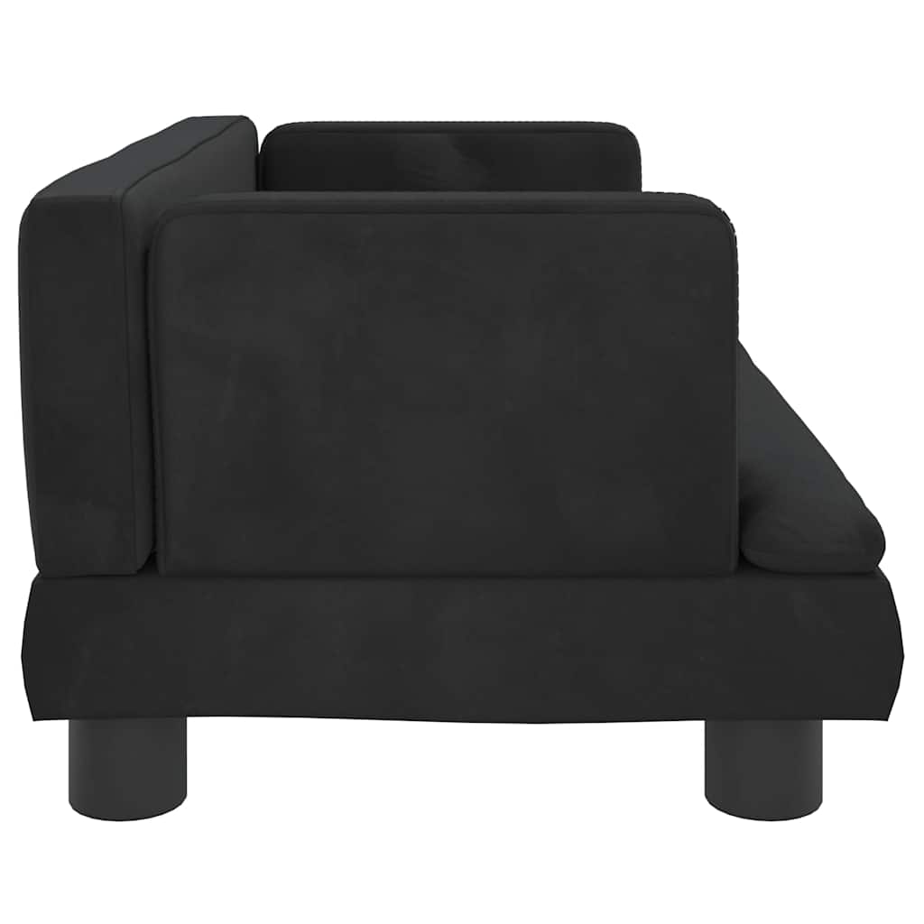 Kindersofa Blau 80x45x30 cm Samt