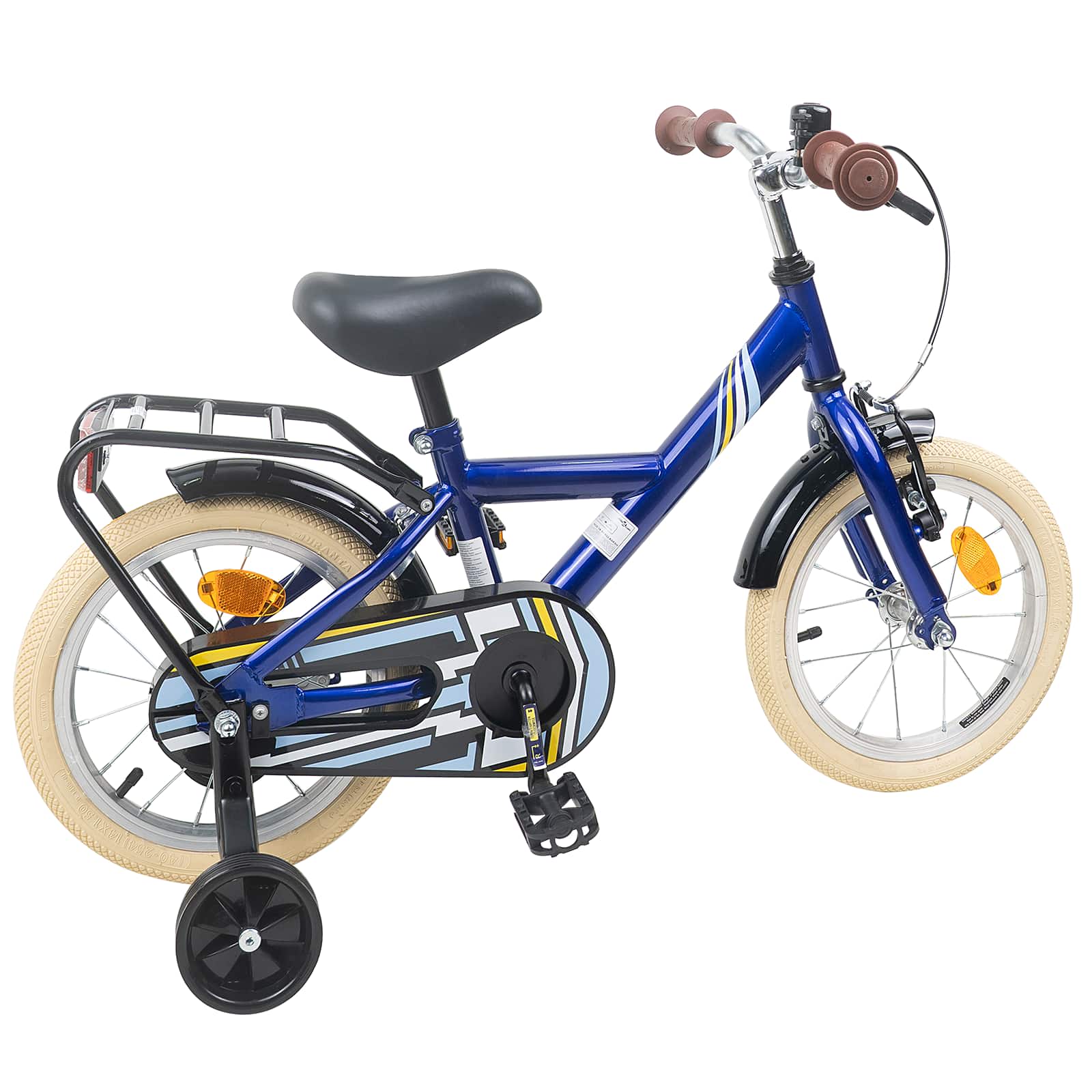 Kinderfahrrad 12 Zoll für 2-4 Jahre alt Schwarz