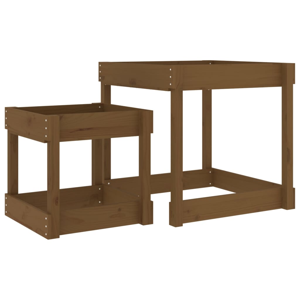 Sand-Spieltische 2 Stk. Massivholz Kiefer