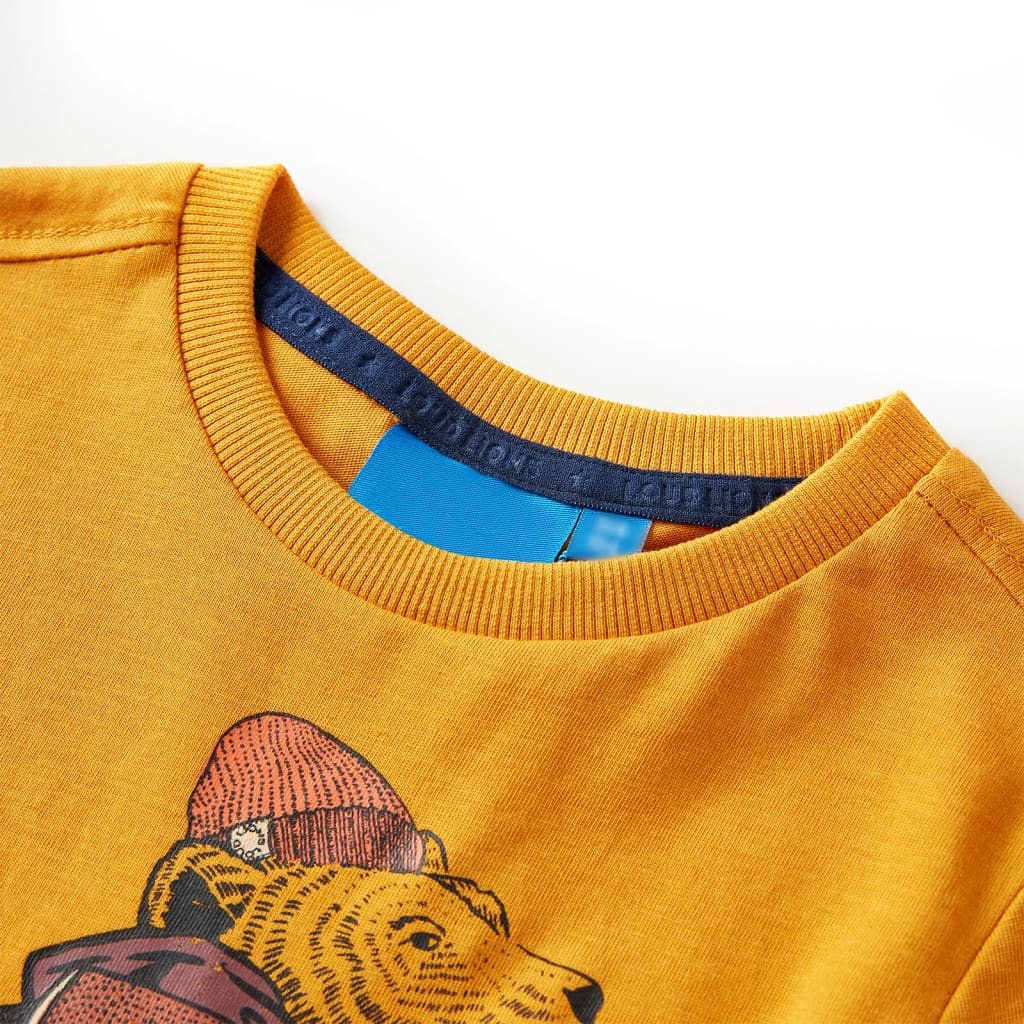Kinder-Langarmshirt Helles Khaki 128