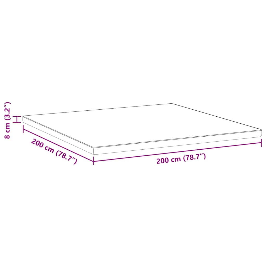 Matratzenauflage Weiß 70 x 200 cm Jacquard-Stoff