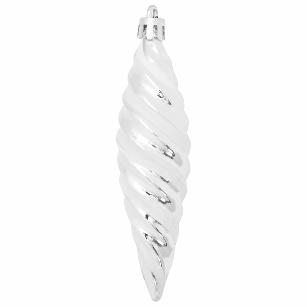 Weihnachtliche Spiralenform Kugel 40 pcs Silber Kunststoff