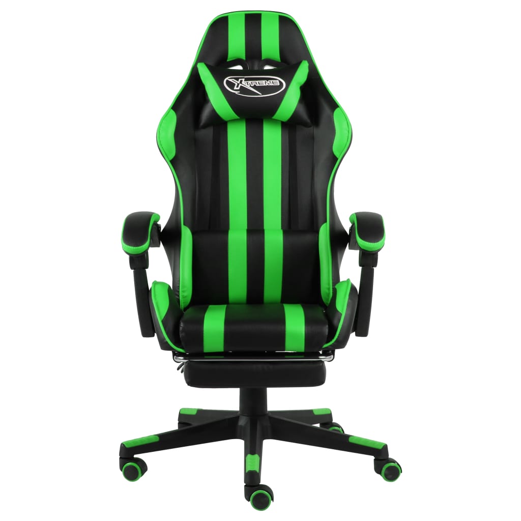 Gaming-Stuhl Schwarz und Blau Kunstleder