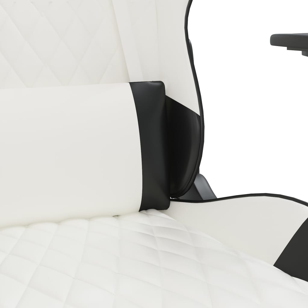 Gaming-Stuhl mit Massagefunktion Schwarz und Blau Kunstleder
