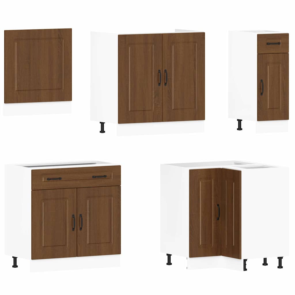 11-tlg. Küchenschrank-Set Kalmar Weiß Holzwerkstoff