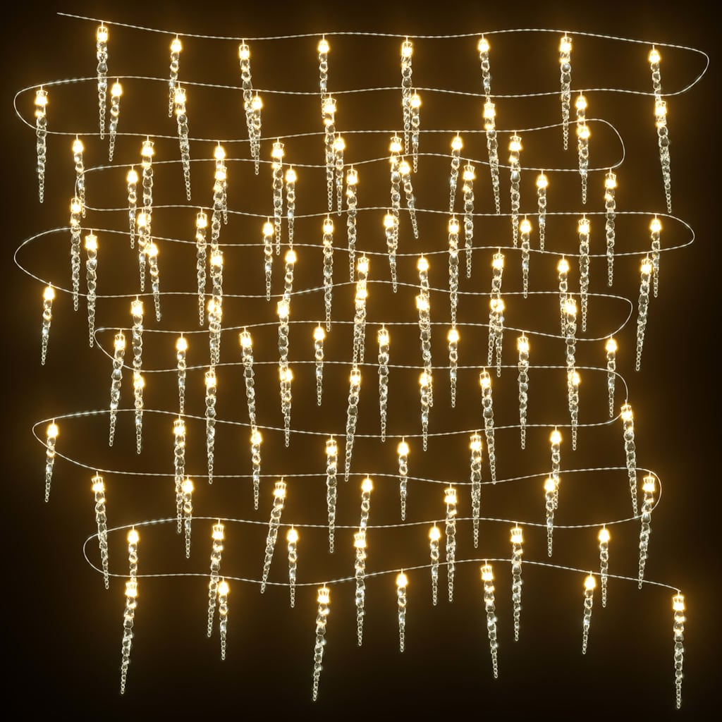 Eiszapfen-Lichterkette 200 LEDs Blau 20 m Acryl PVC