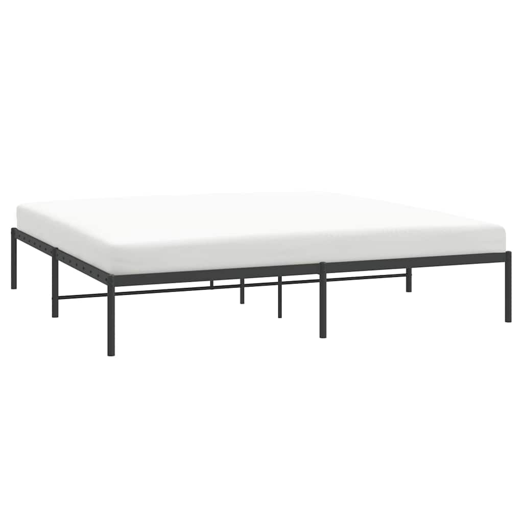 Bettgestell Metall Schwarz 75x190 cm