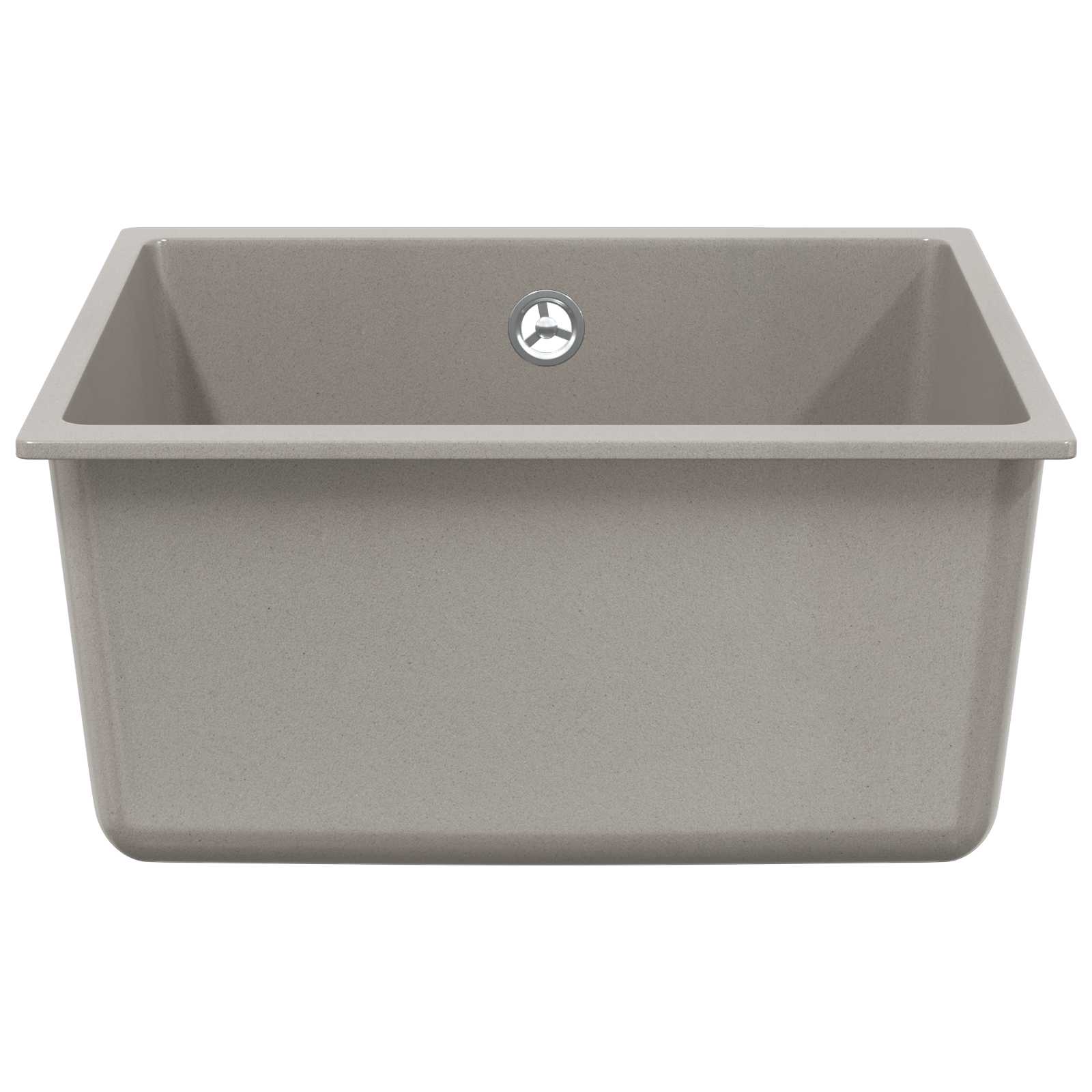 Waschbecken Schwarz 370 x 460 mm 80% Quarz und 20% Harz