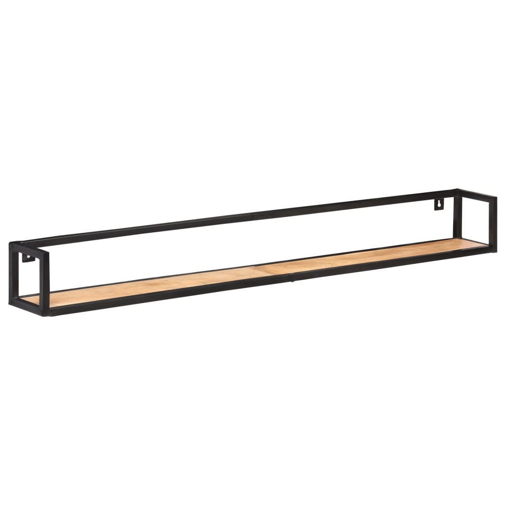 Wandregale 2 Stk. 120 cm Raues Mangoholz