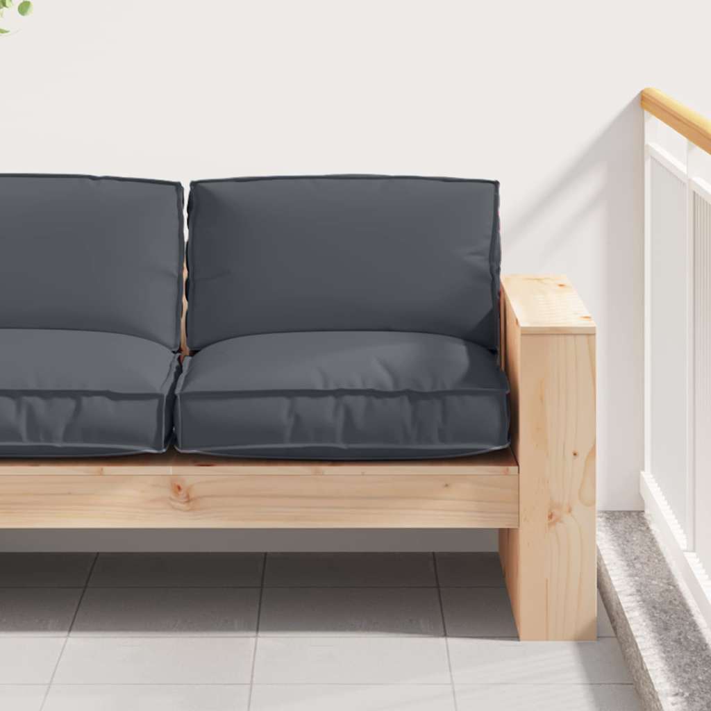 Kissen Anthrazit 80 x 80 x 12 cm Oxford-Stoff
