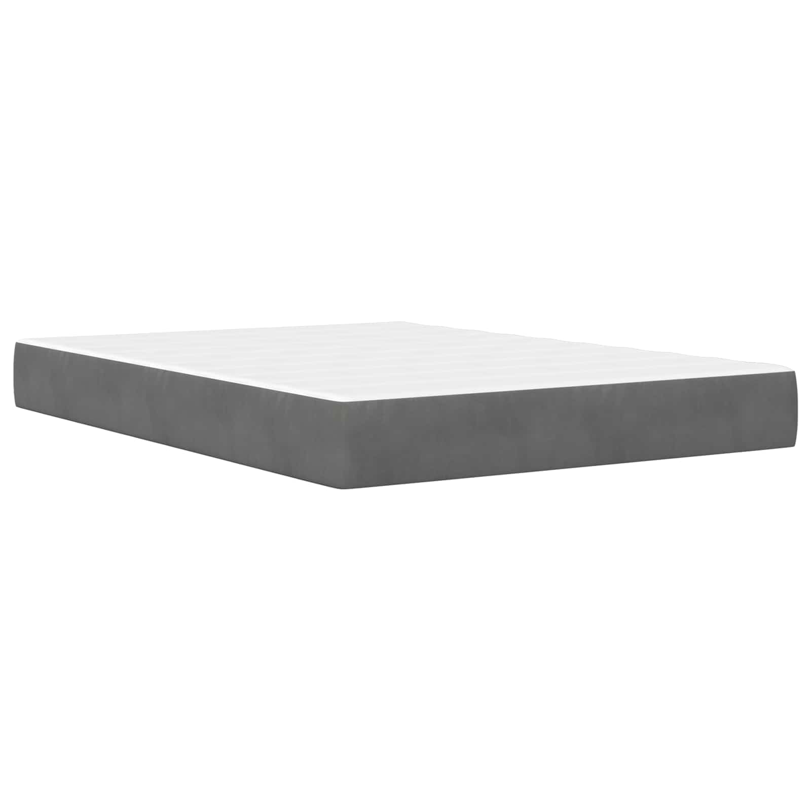 Bettgestell mit Matratze mit Kopfteil Hellgrau 80 x 200 cm Samt