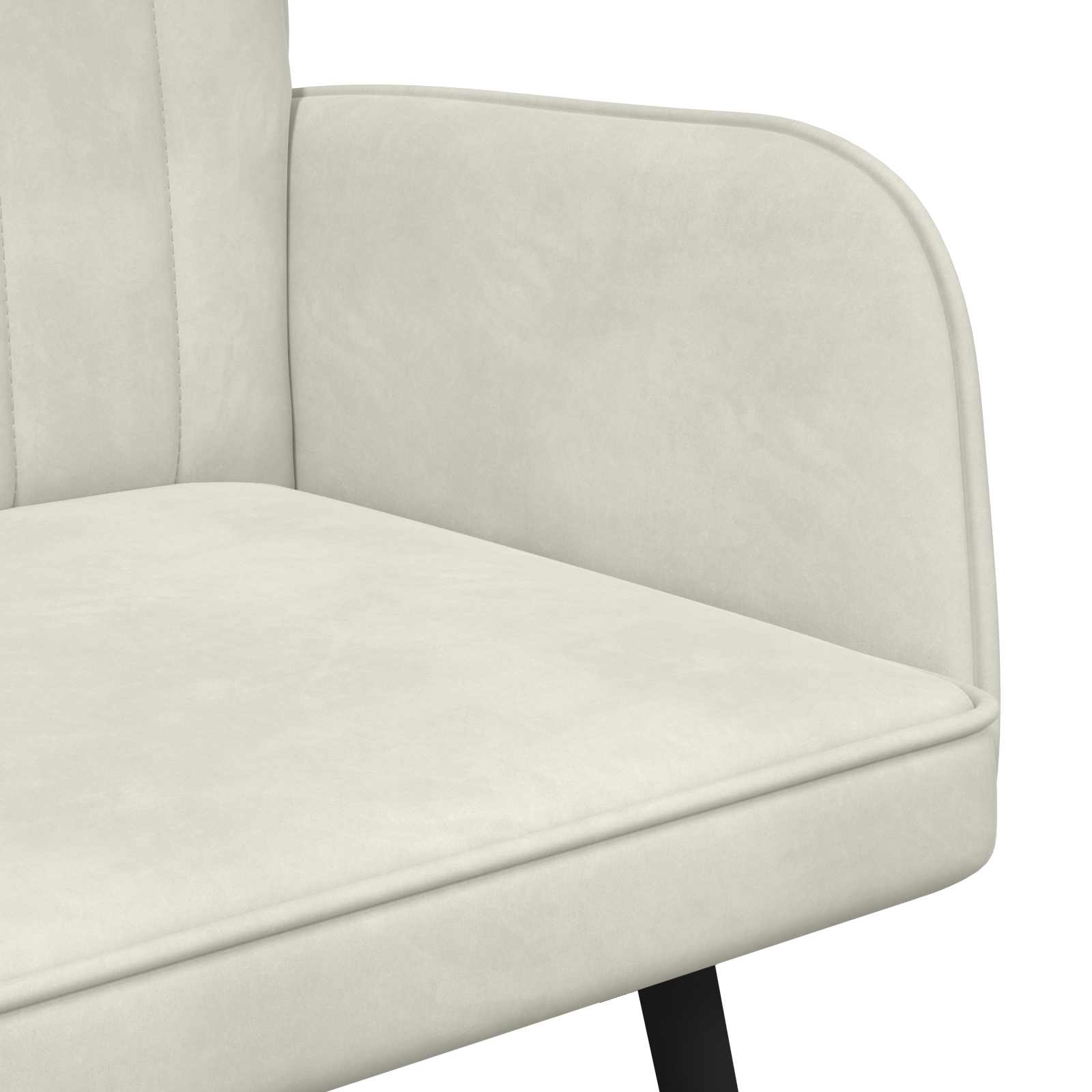 2-Sitzer Sofa Hellgrau 115 x 61 x 87 cm Samt (V)