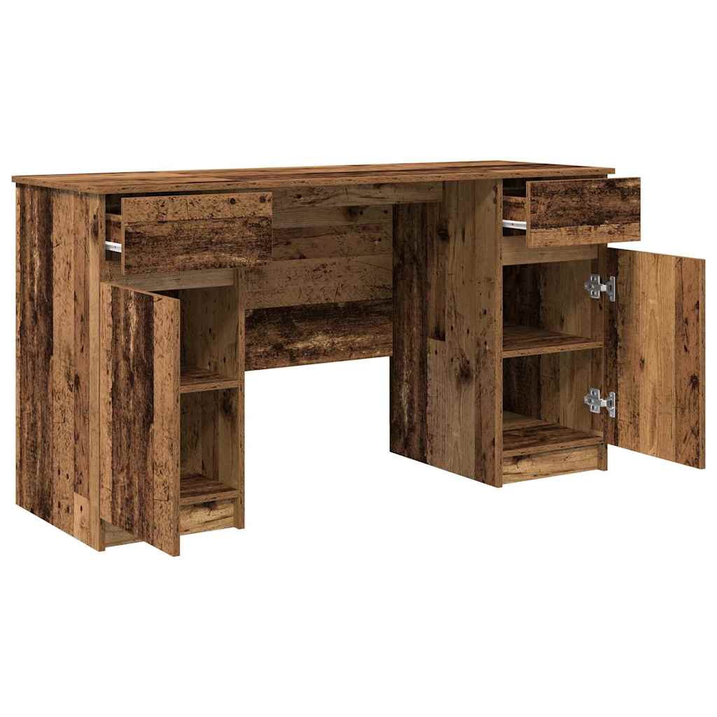 Schreibtisch mit Schubladen Weiß 140 x 49 x 76 cm Holzwerkstoff