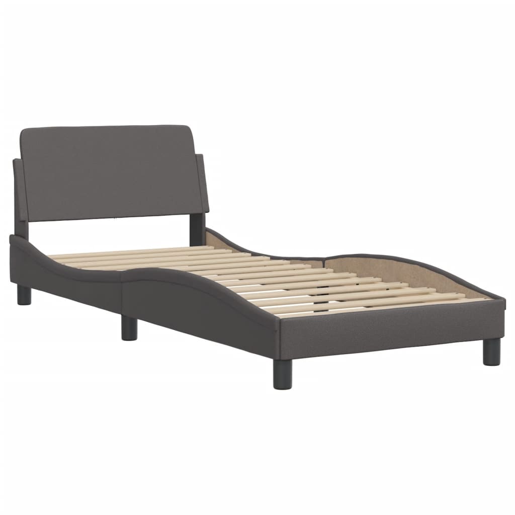 Bett mit Matratze "Dover" Schwarz 80x200 cm Kunstleder