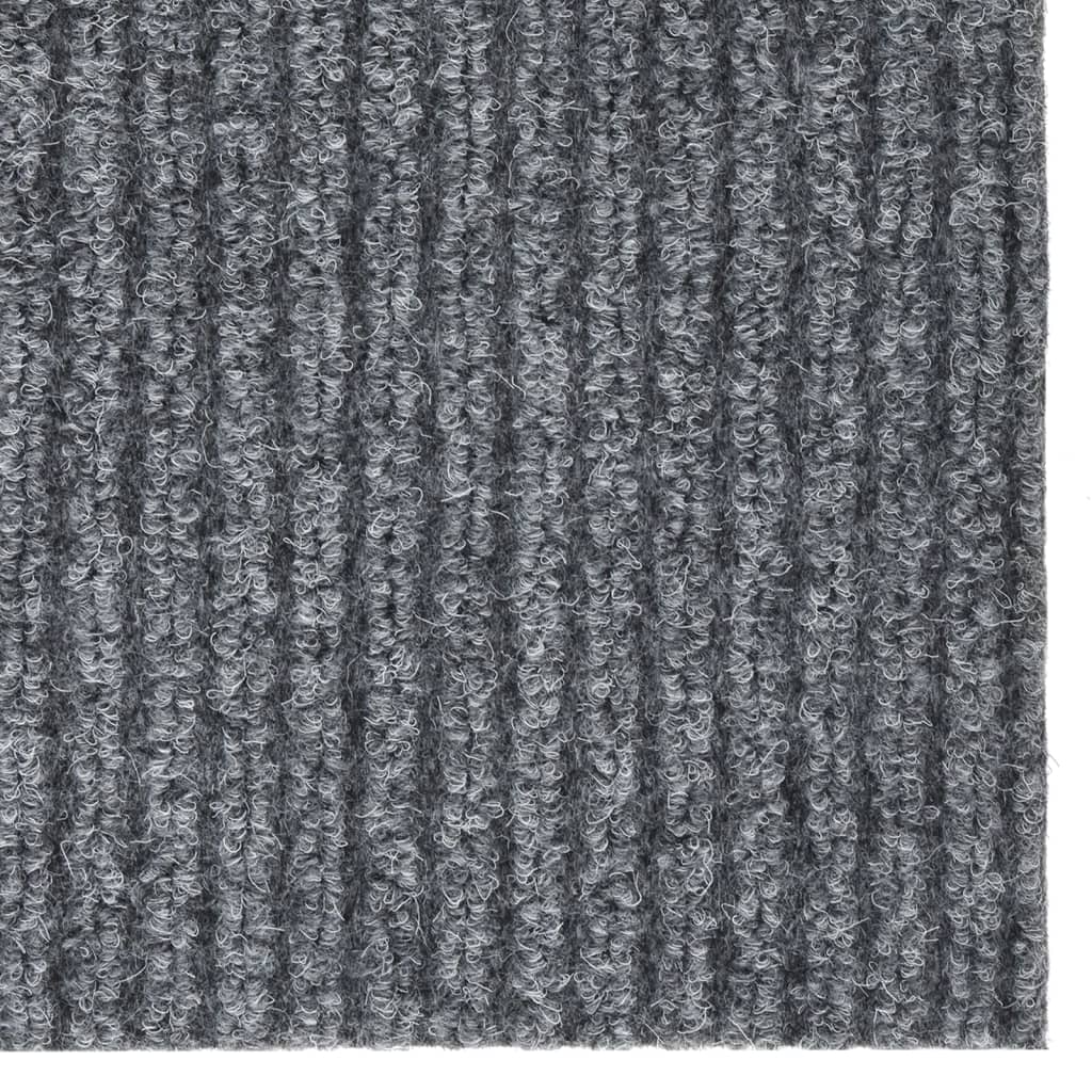 Teppichläufer Grau 80 x 150 cm Stoff