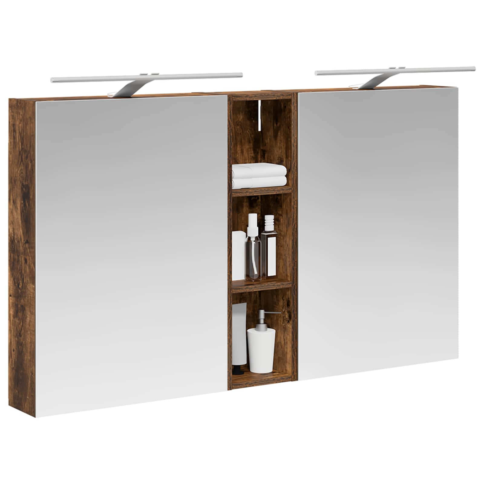 Badezimmerschrank-Set 3 pcs 80 x 10,5 x 50 cm Holzwerkstoff
