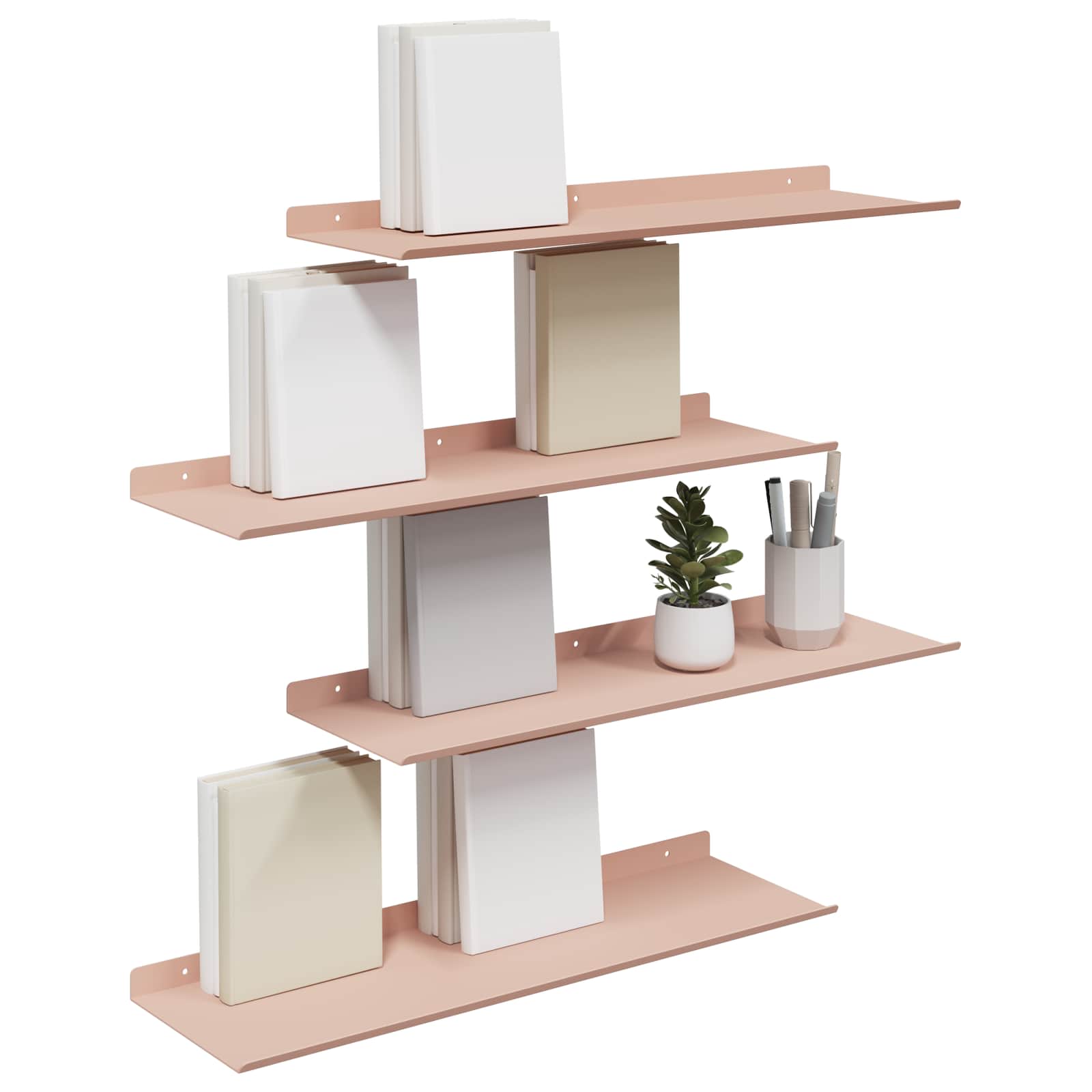 Schwebendes Regal 3 pcs Schwarz 40 x 9 x 2,5 cm Stahl