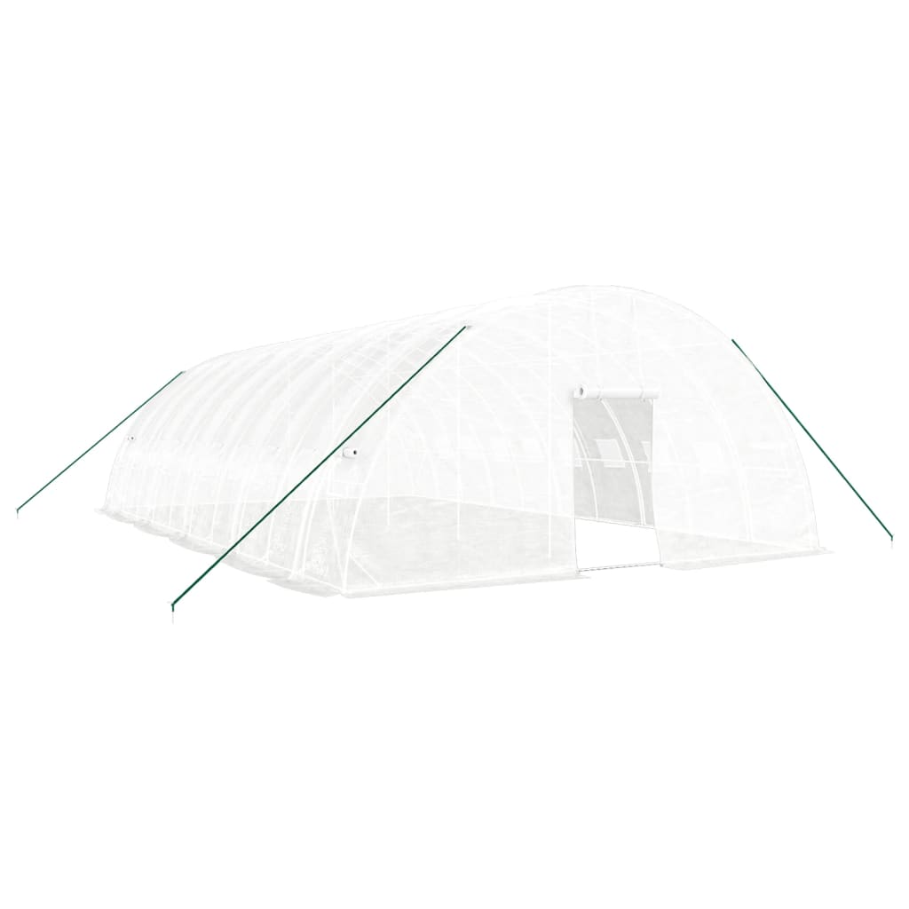 Gewächshaus mit Stahlrahmen Grün 24 m² 6x4x2,85 m