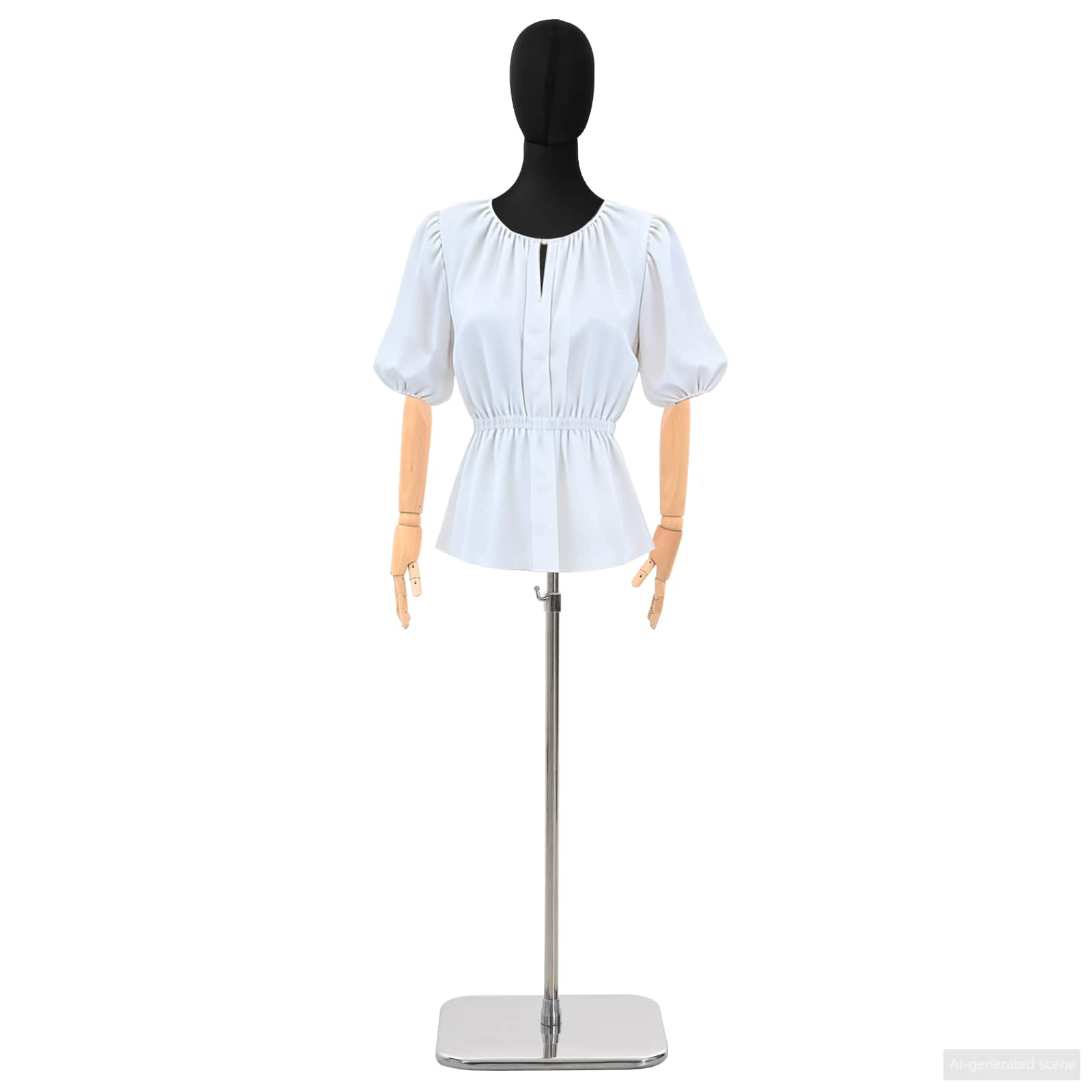 Verstellbare Mannequin 165-213 cm mit Fuß Weiblich PP Weiß