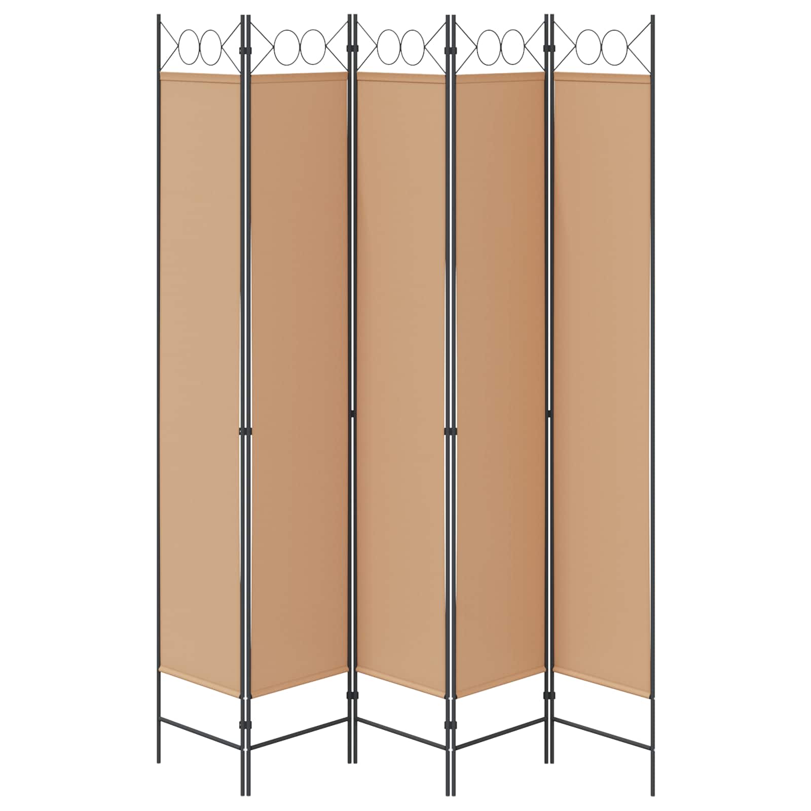 3-teiliger Raumteiler Beige 120 x 200 cm Stoff