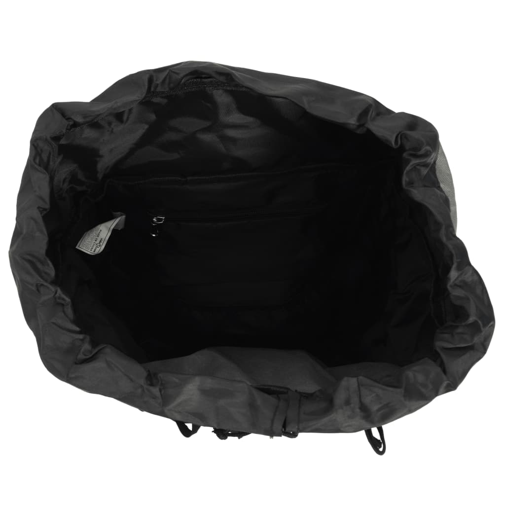 Wanderrucksack Schwarz 60 L Oxford-Gewebe
