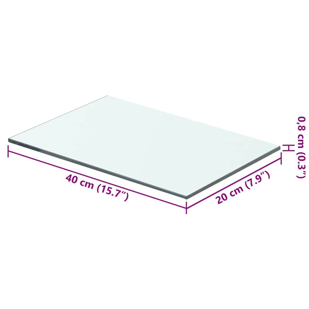 Regalboden Glas Transparent 20x12 cm
