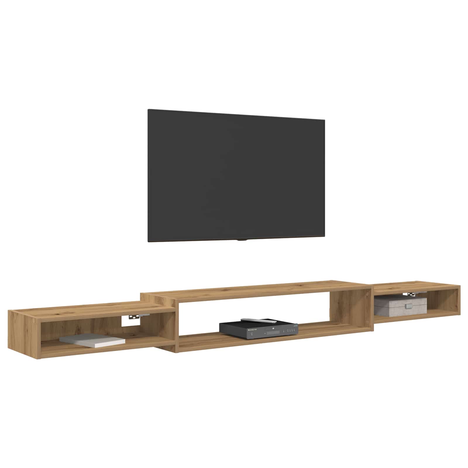 Wandmontierter TV-Schrank Wandhalterung Weiß 140 x 28 x 21 cm