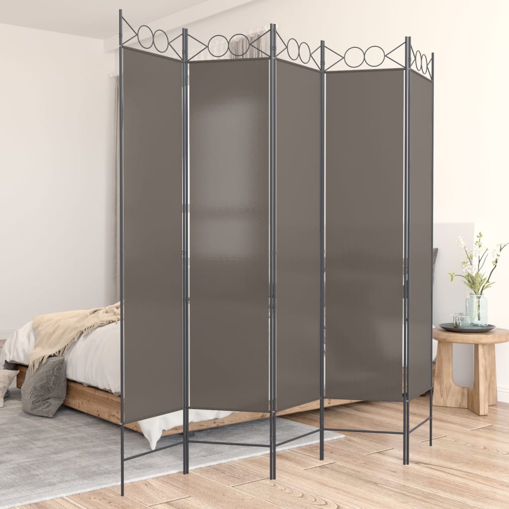 3-teiliger Raumteiler Beige 120 x 200 cm Stoff