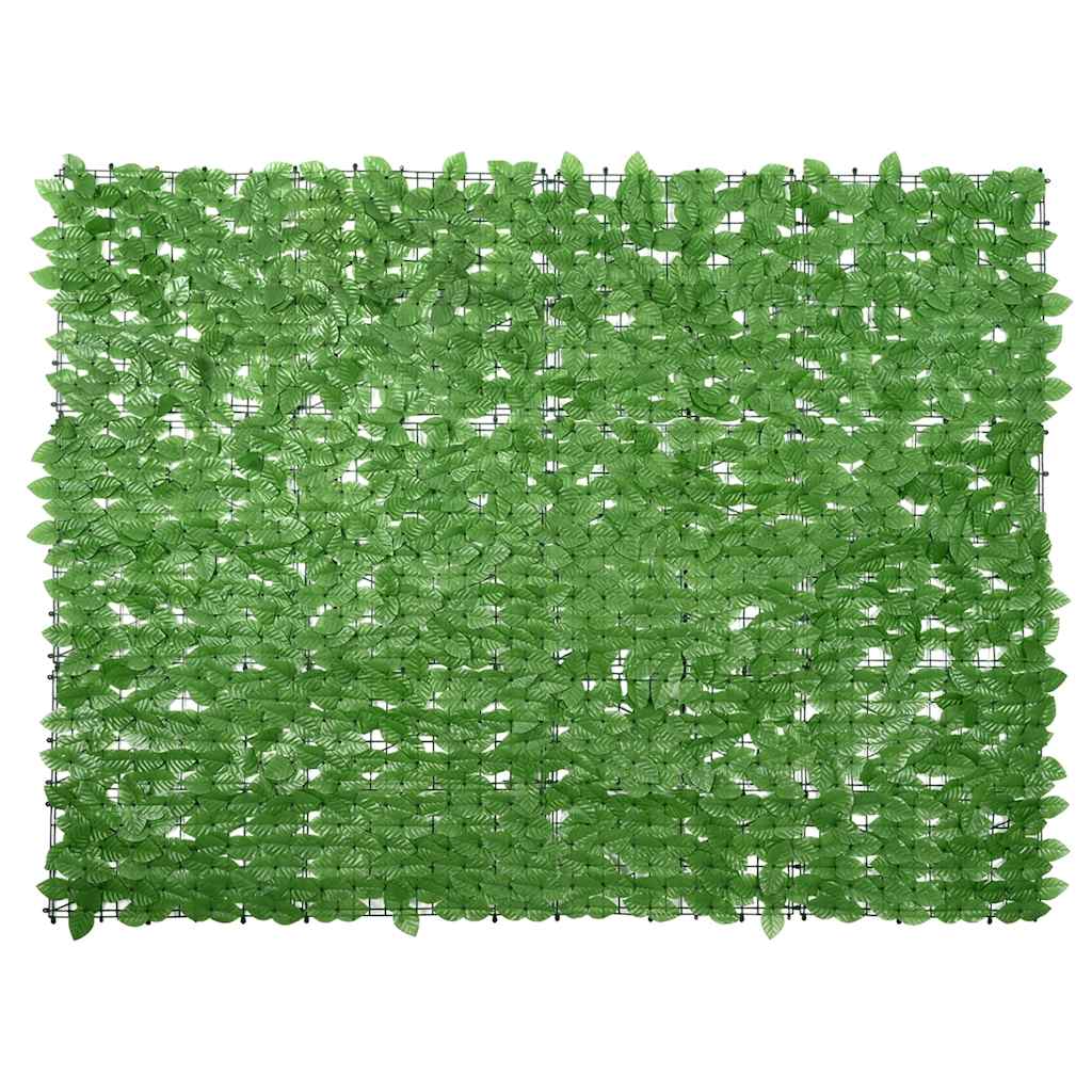 Balkon-Sichtschutz mit Dunkelgrünen Blättern 300x75 cm