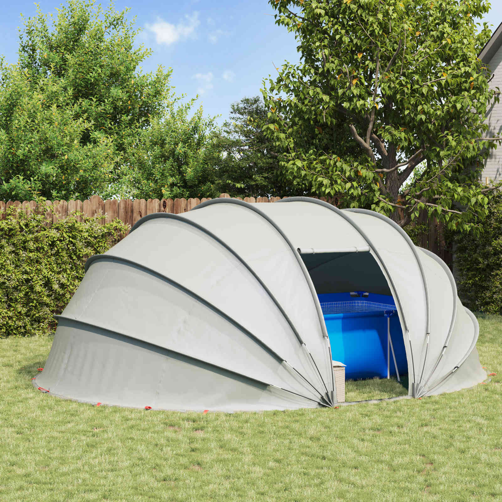 Poolzelt Kuppel 538 x 440 x 204 cm Azure Blau