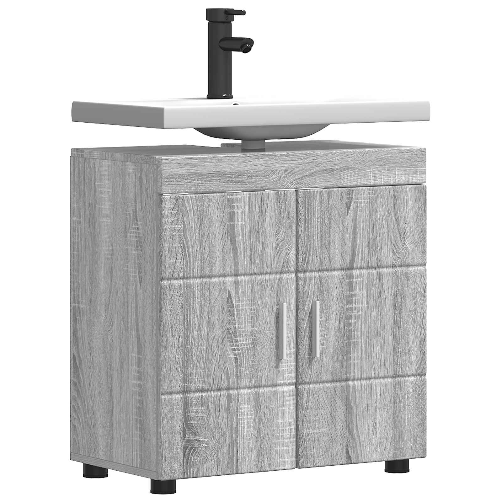 Badezimmermöbel-Set TULUM 2 pcs Weiß 60 x 34 x 63 cm
