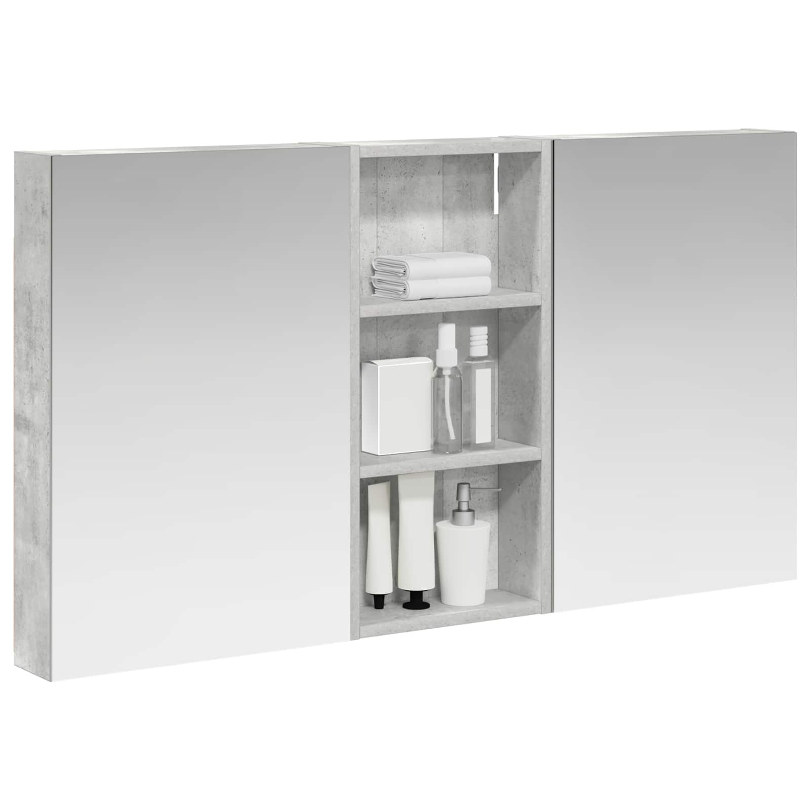 Badezimmerschrank-Set 3 pcs 80 x 10,5 x 50 cm Holzwerkstoff