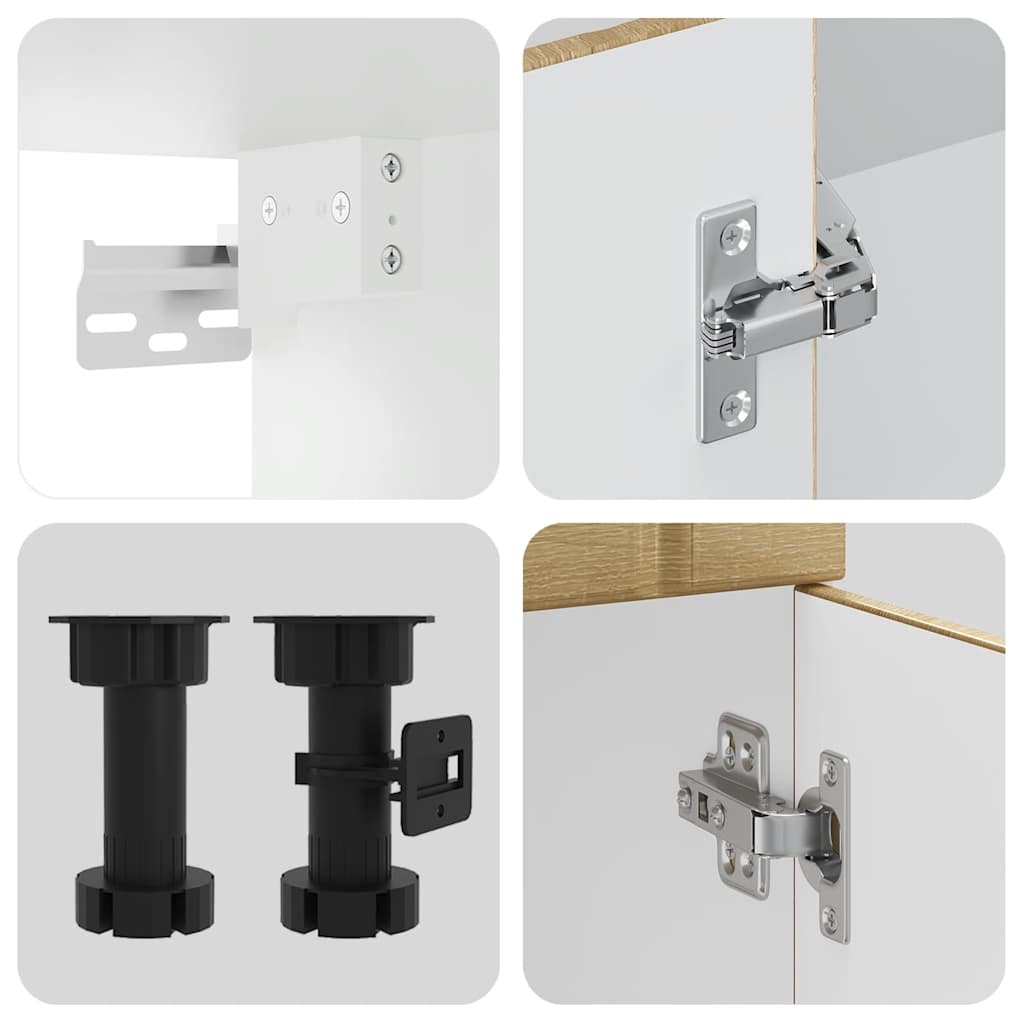 11-tlg. Küchenschrank-Set Lucca Weiß Holzwerkstoff